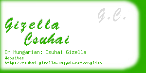 gizella csuhai business card